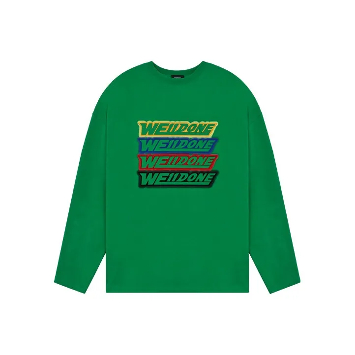 WE11DONE Logo print Long sleeve T shirt-0