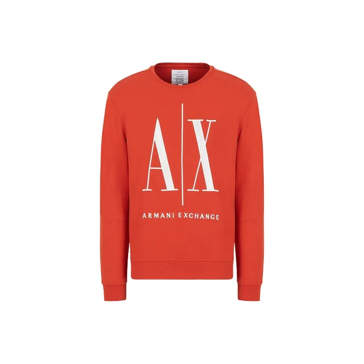 ARMANI EXCHANGE Sweatshirts Men Orange Red-0