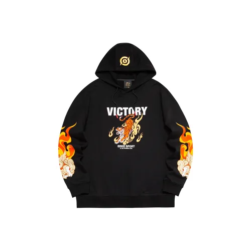 Erke x WANGZHERONGYAO LIANMINGKUAN Sports Life Collection Sweatshirt Men's Jet Black