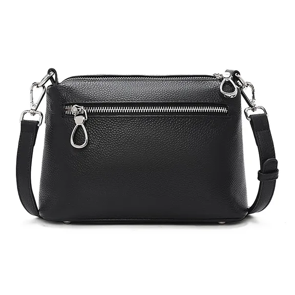Old Man's Head Top Grain Cow Leather Shoulder Bag Women's Multicolor-5