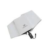 Light Beige White ☂ Full Automatic 8-Rib Sunny and Rainy Dual-Use Black Vinyl Edition