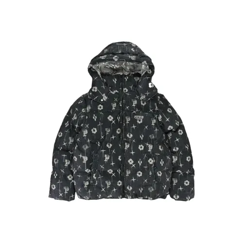 PURPLE BRAND Printed Corduroy Puffer Jacket
