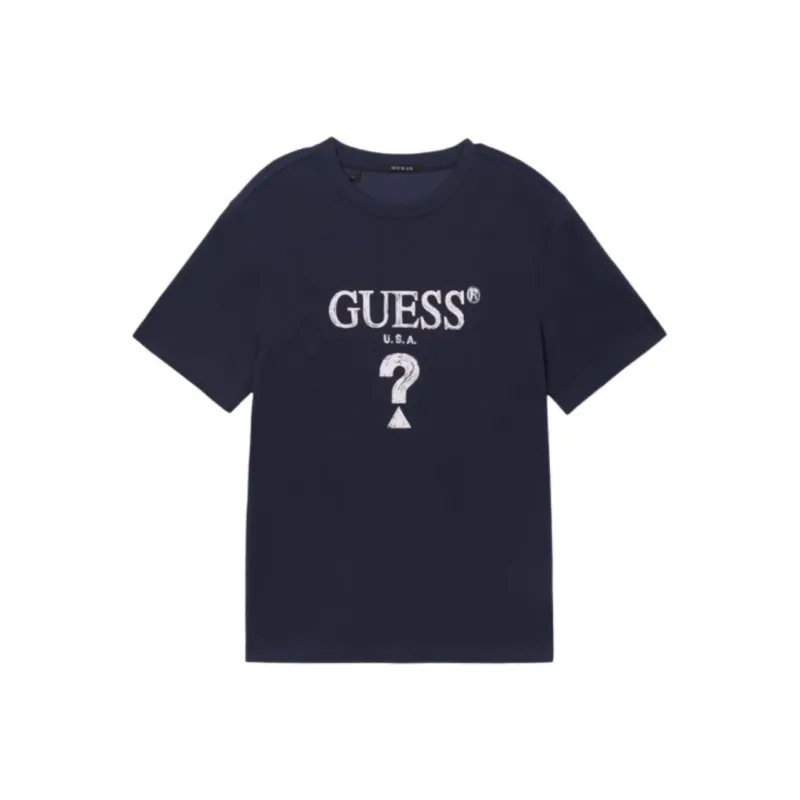 GUESS T Shirt Men's Dark Marine Blue-0