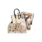 Luxury Beige Blue Bag+Insulated Cup+Begonia Silk Scarf+Hand Cream+Oolong Tea
