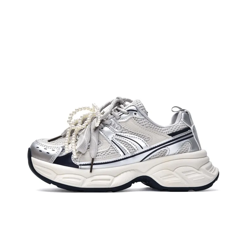 MISTERY Breathable Lightweight Low-Top Chunky Sneakers Women's-18