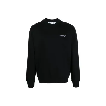 OFF WHITE Helvetica Logo Print Sweatshirt
