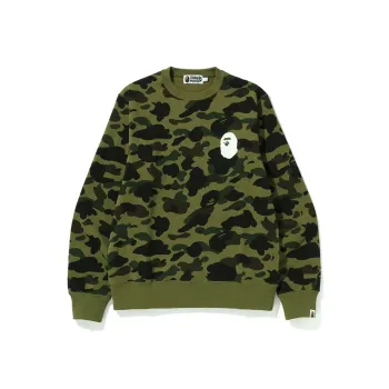 A BATHING APE 1st Camo Ape Head Crewneck