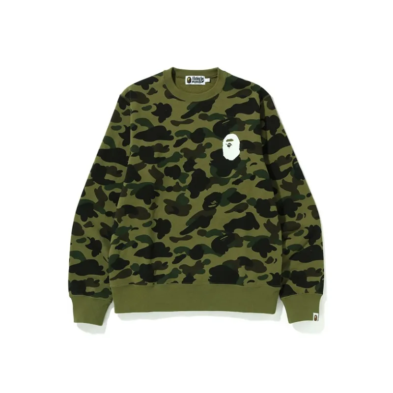 Bape 1st Camo Ape Head Crewneck-0
