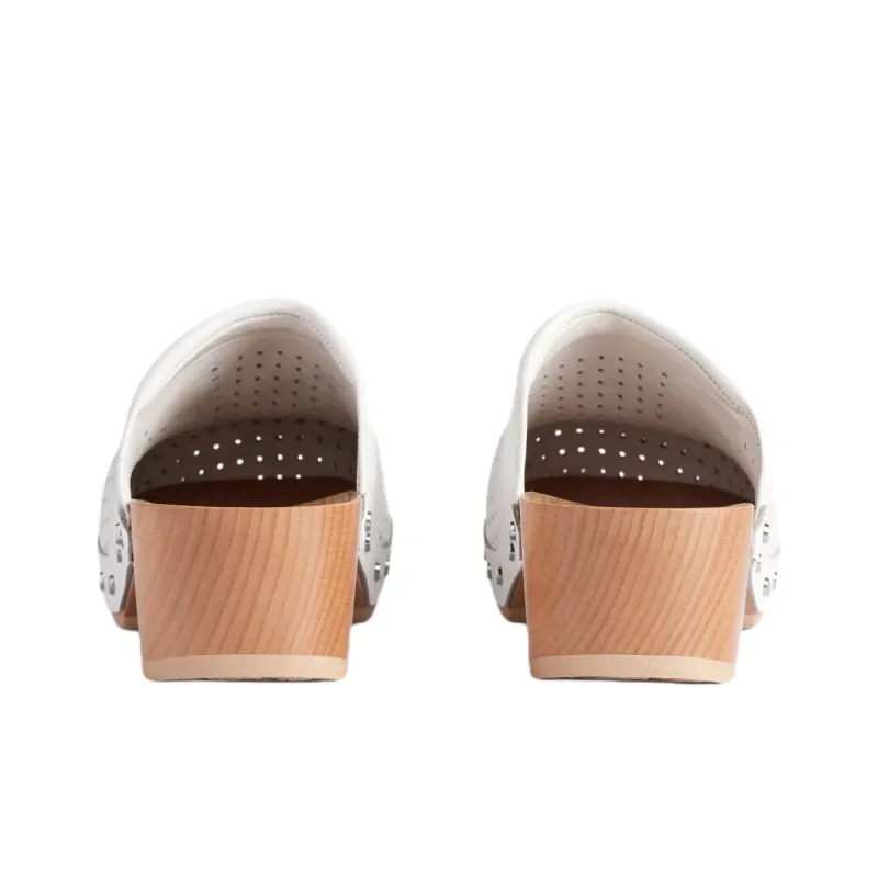 Scholl x Balenciaga Closed Toe Slippers 4cm Women's White-5