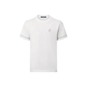 LOUIS VUITTON 1AGMIF Signature Short Sleeved Cotton Crewneck