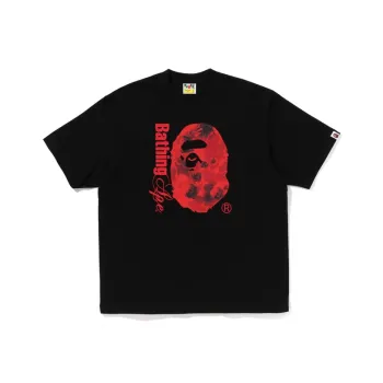 A BATHING APE Kids Floral Solid Camo Ape Head Relaxed Fit Tee