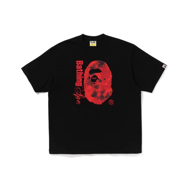 Bape Kids Floral Solid Camo Ape Head Relaxed Fit Tee-0