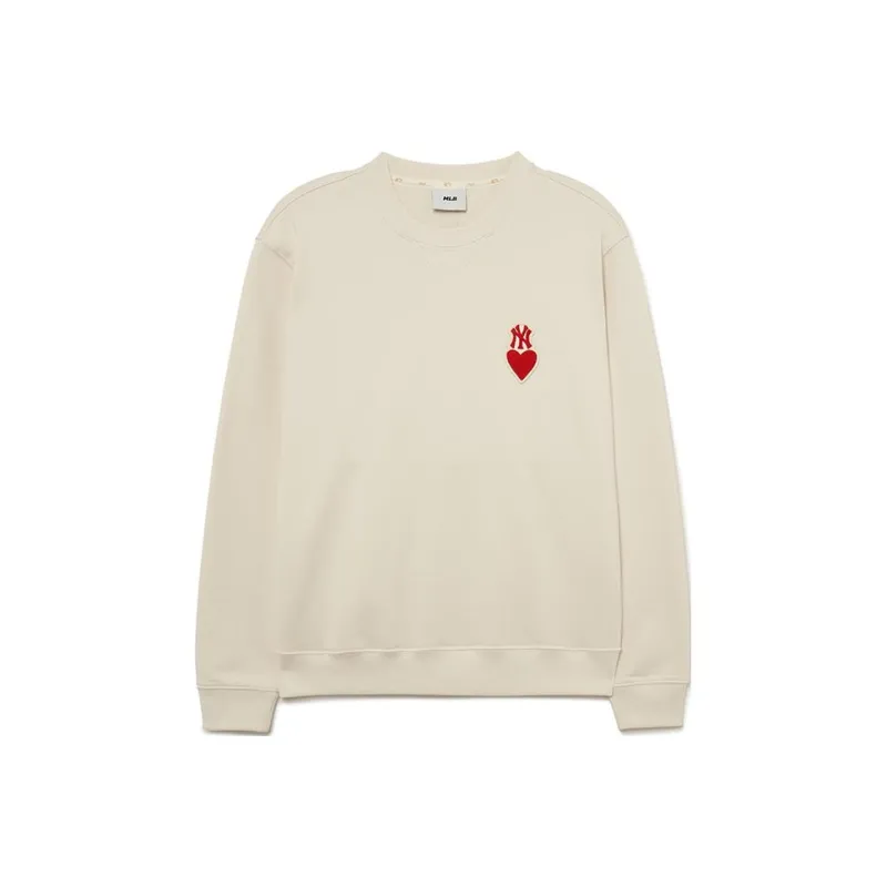 MLB New York Yankees Sweatshirts Unisex Cream-0