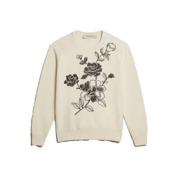 Golden Goose FW23 Cotton Sweatshirt With Embroidery Sweatshirt Men's Ecru