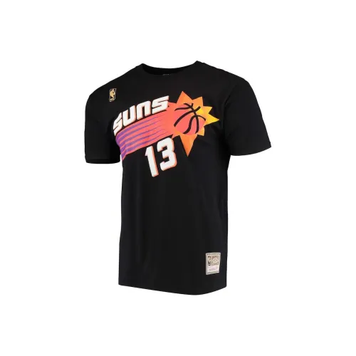 NBA Phoenix Suns Steve Nash Black Phoenix Suns Hardwood Classics Stitch Name T-Shirt Men's Black