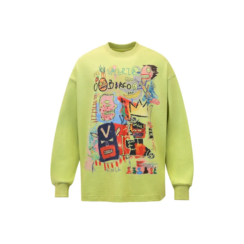 Valeria Obbaco Spring And Summer Sweatshirt Unisex White-2