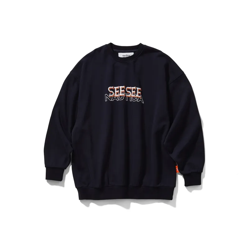 See See X Nautica White Sail Nautica White Sail X SEE SEE Co branded Series Sweatshirts Unisex-18