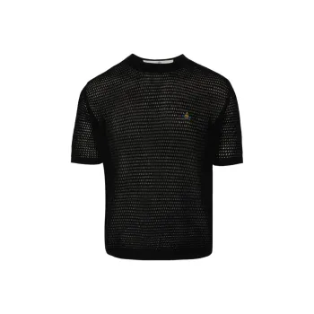 Vivienne Westwood Julian Orb Embroidered Knitted T Shirt