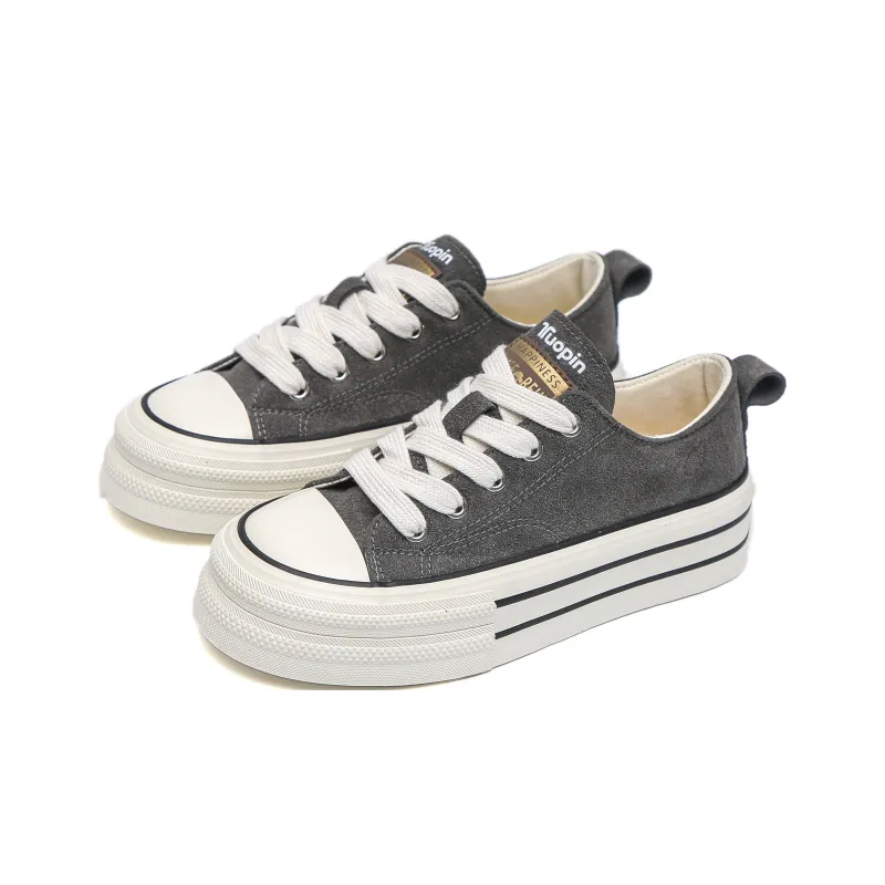 TUOPIN Anti Slip Wear Resistant Low Top Canvas Shoes Women's-5