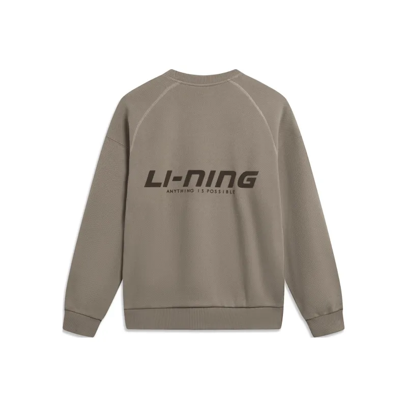 LiNing Sports Fashion Collection Sweatshirt Unisex Brown Rock-0