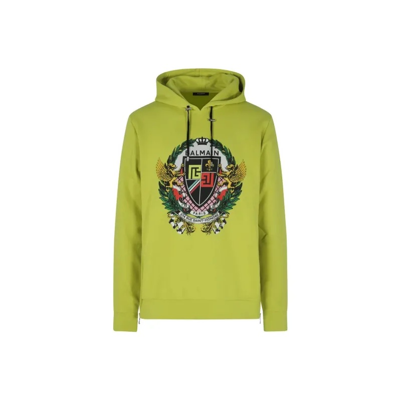 BALMAIN Sweatshirts Men Green-0