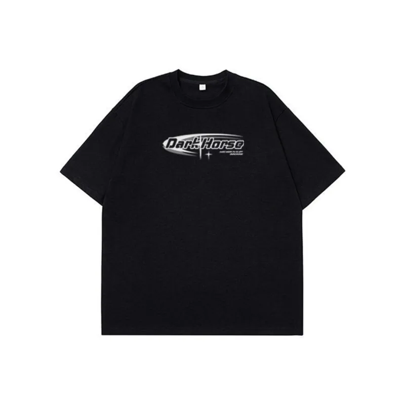 DARK HORSE Vintage Print Heavyweight Short Sleeved T Shirt Unisex-5