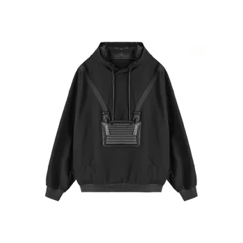 NORVINCY Solid Color Off-The-Shoulder Hoodie Unisex