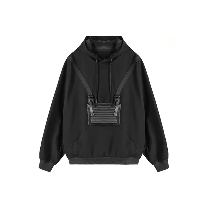 NORVINCY Solid Color Off The Shoulder Hoodie Unisex-0