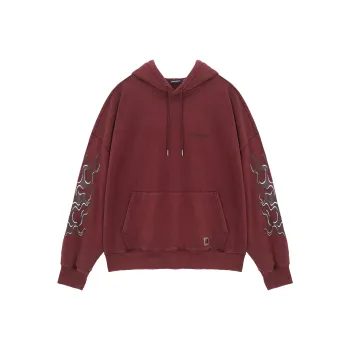 UNVESNO Sweatshirt Unisex Washable Red Clay