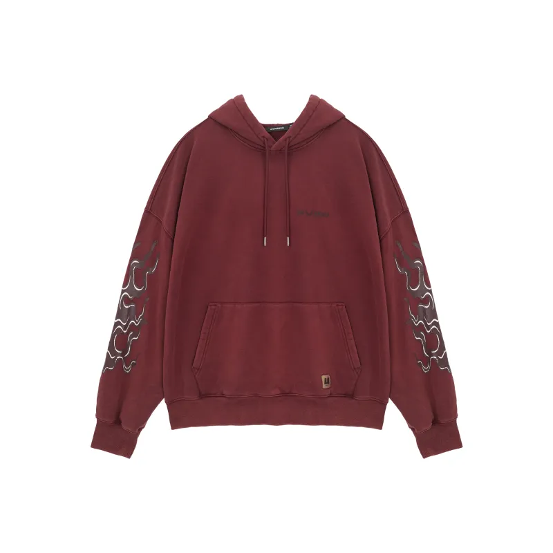 UNVESNO Sweatshirt Unisex Washable Red Clay-0