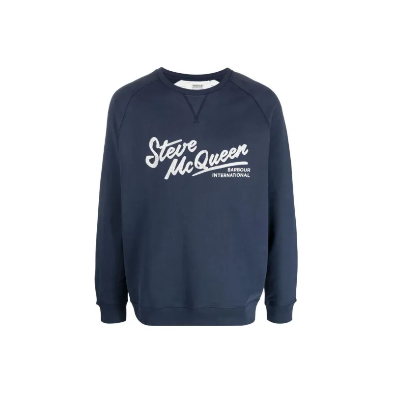 BARBOUR Logo-print Cotton Sweatshirt-0