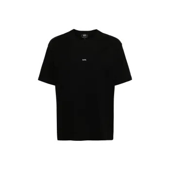 A.P.C Logo Embroidered Crewneck T Shirt