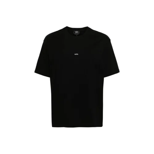 A.P.C Logo Embroidered Crewneck T Shirt
