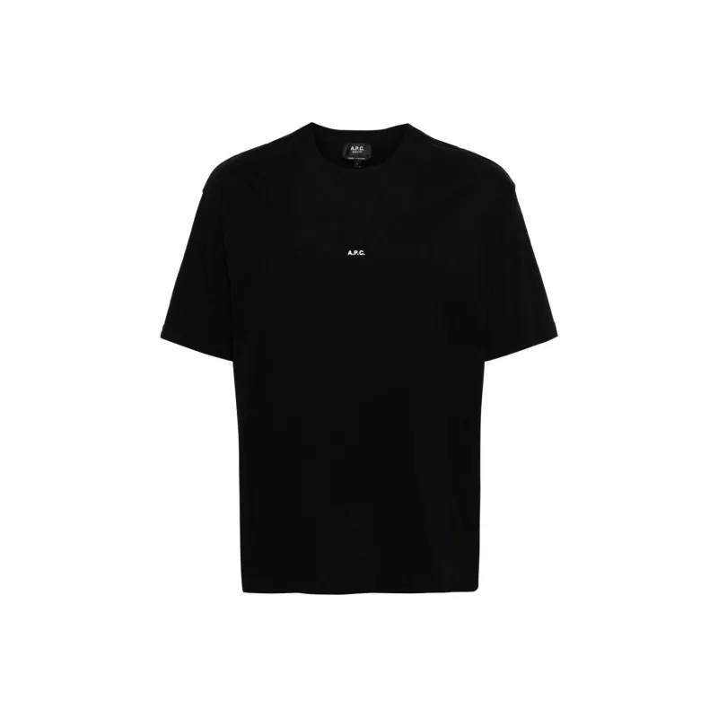 A.P.C Logo Embroidered Crewneck T Shirt-0