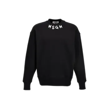 MSGM Logo Printed Crewneck Sweatshirt
