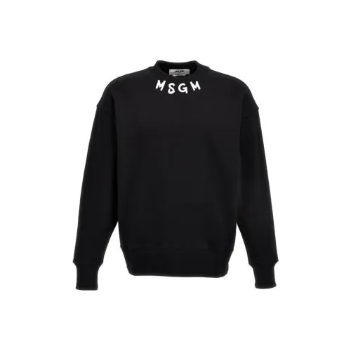 MSGM 블랙 남성 맨투맨