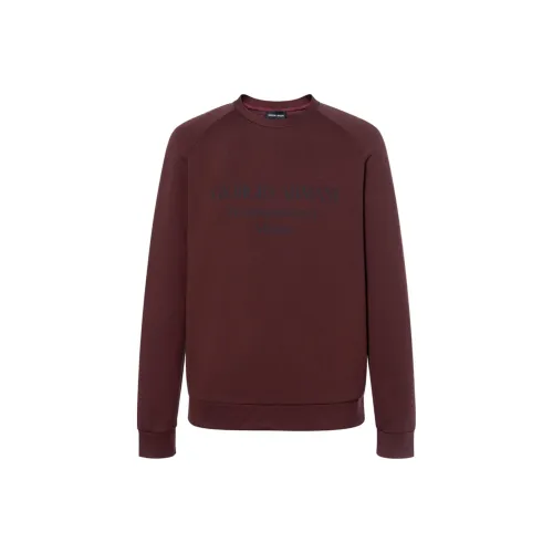 GIORGIO ARMANI Sweatshirts Men Burgundy Color