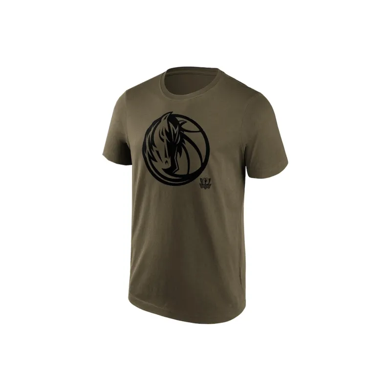 NBA Dallas Mavericks Fanatics T-Shirt Men's Army Green-0