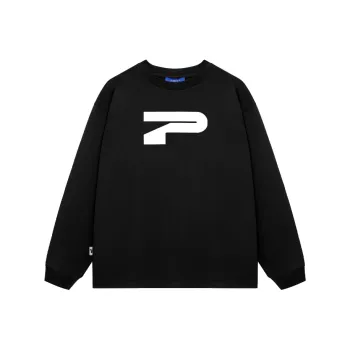 PMET Basic Logo Crew Neck Trendy Loose Fit Versatile Top Unisex