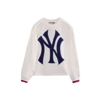 GUCCI X Mlb 2022 Cotton Jersey Sweatshirt With Yankees Patch