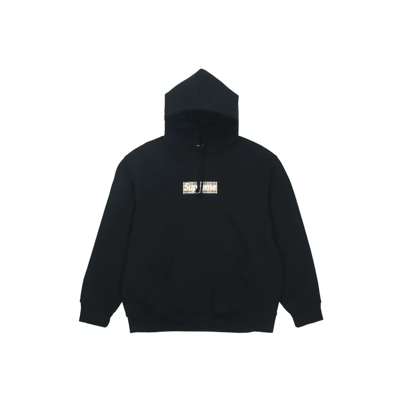 Supreme Burberry Box Logo Hooded Sweatshirt-0