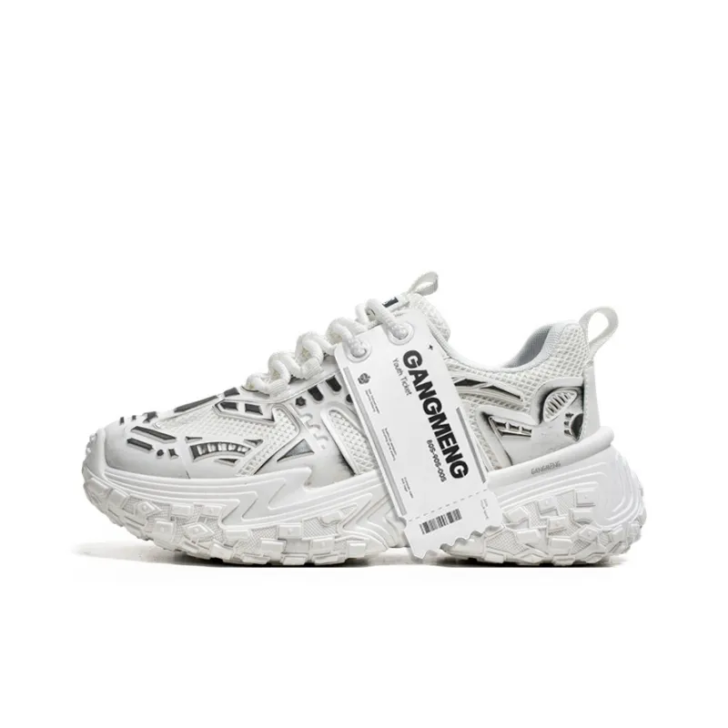 Hong Kong Meng Anti Slip And Wear Resistant Height Increasing Low Top Chunky Sneakers Men's-6