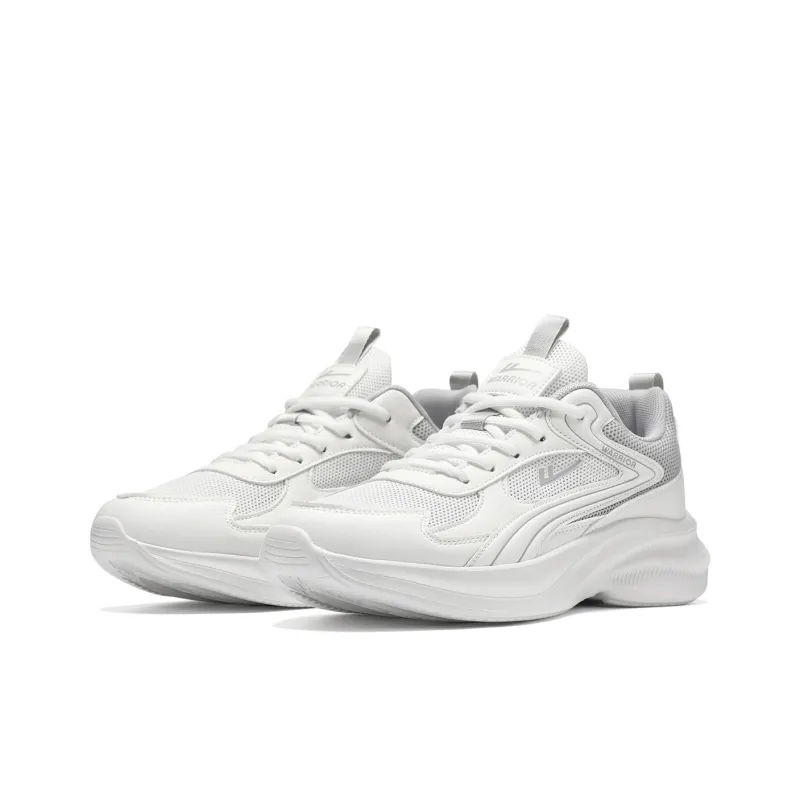 WARRIOR Running Shoes Men Low Top Black/White/White/Gray/White/Moon/Orange-9