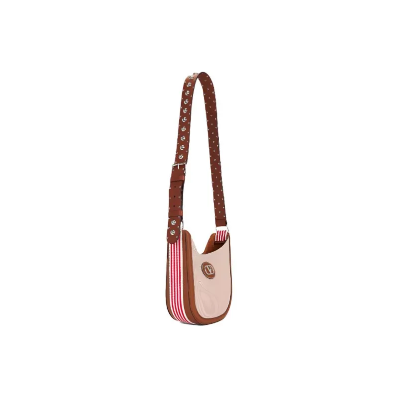 Valentino Jacquard Shoulder Bag Small Size Women's Natural-1