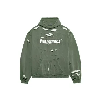 Balenciaga Caps Destroyed Oversize Fit Hoodie