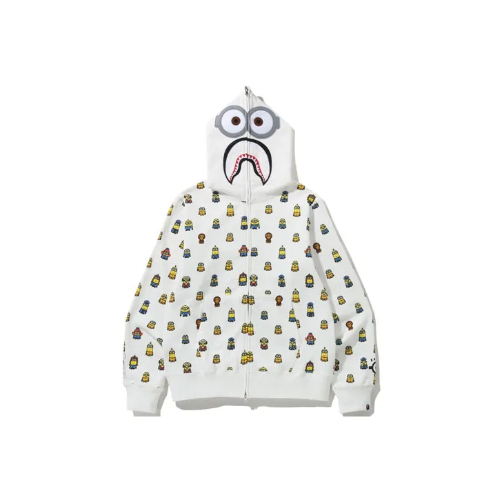 Bape X Minions Shark Full Zip Hoodie-3