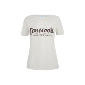 FONDLOOK T Shirt Unisex White Heather Gray