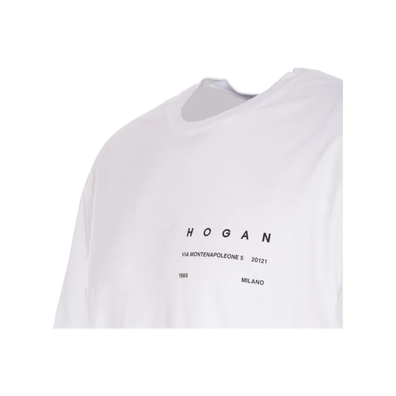 HOGAN Logo Printed Crewneck T Shirt-9