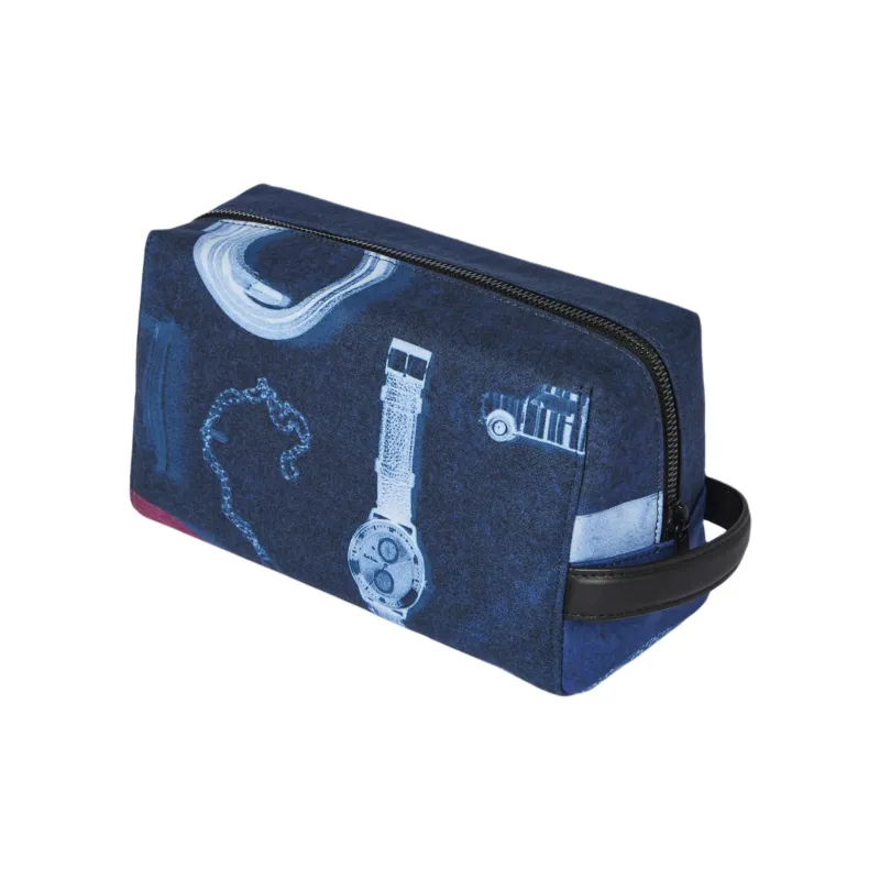 Paul Smith Cotton Toiletry Bag Men's Indigo-2