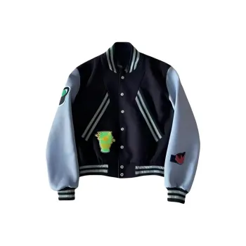 FFOMKE Baseball Jacket Unisex Navy Blue